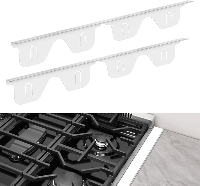 Stove Gap Covers Stainless Steel, 2 Pcs Stove Gap Filler for Counter Side Gap, Retractable Length 13.8" to 27.5"