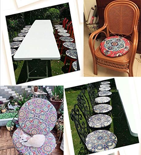 Sigmat Memory Foam Seat Cushion Anti-Slip Soft Round Stool Cushion Chair Pad 15 Inch Graphic