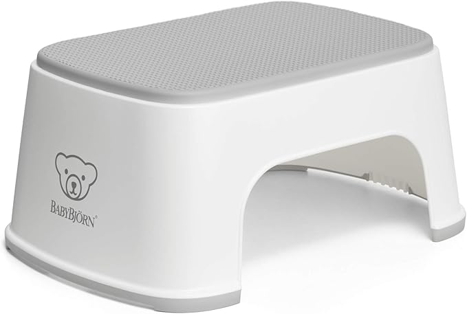 BabyBjörn Step Stool, White/Gray & Potty Chair, White/Gray