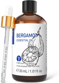 HIQILI Bergamot Essential Oil for Diffuser, Skin, Hair, DIY, 100% Pure & Natural - 1.01 Fl Oz (30 mL)