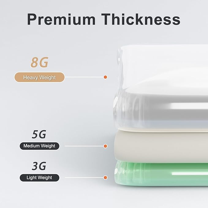 Titanker Clear Shower Curtain Liner, Premium PEVA Shower Liner Heavy Duty Waterproof Shower Curtains for Bathroom with Big Stones and Grommets, 72x72 Inches