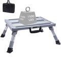 19”×14.5” Large RV Steps with Glow in The Dark Tapes Adjustable RV Step Stool Aluminum RV Step Supports Up to 1500 lbs
