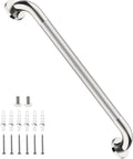 Polished Chrome Grab Bar 24 Inch, iHansee Anti-Slip Bathroom Grab Bar w/Knurled Grip, Stainless Steel Safety Handrail for Toilet Bathtub, Wall Mounted Shower Handle Handicap Bars for Senior Elderly