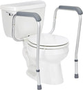 Medline Toilet Handle Safety Rail, Grab Bar for Bathroom, 26" to 31" Adjustable Height, 250-lb. Capacity