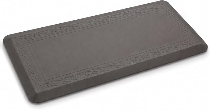 24 x 60 Inch Extra Support Anti Fatigue Comfort Kitchen Mat, Waterproof Long Kitchen Runner, Non-Slip Standing Desk Mat, Commercial Pads for Offices, Home, Garages (Bordeaux Grey, 24'' x 60'')