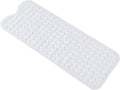 Anti-Slip Bathtub Shower mat, 40×16 inch（ 100 × 40cm） Soft Oversized Machine Washable Non-Slip Bathtub mat with Drainage Holes, Bathroom Floor Suction Cup.（1-Opaque White）