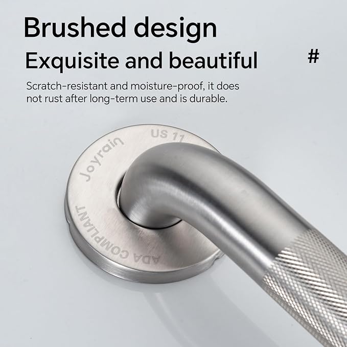joyrain Shower Grab Bars for Seniors and Elderly-Wall Mounted Safety Rails for Bathroom Anti-Slip and Toilet Assistance Standing-Sturdy Grab Bars for Shower