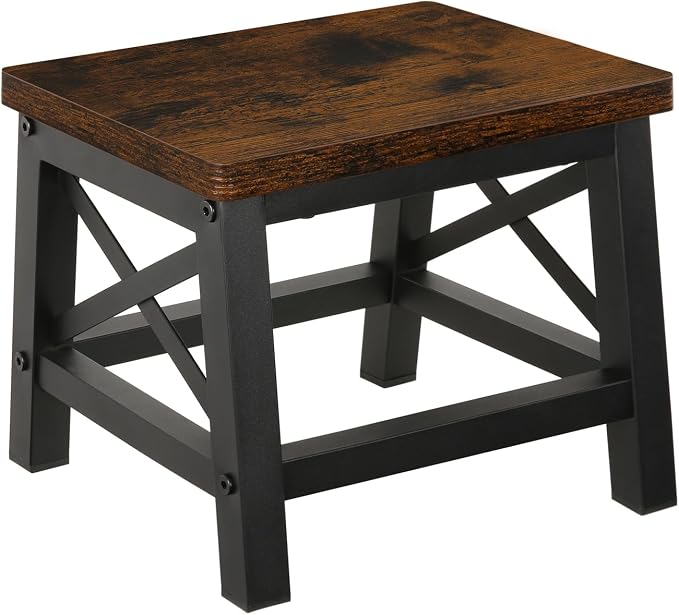 YINMIT Wooden Step Stool for Adults and Kids, Step Stool for High Bed with Non-Slip Feet, Using for Bedroom, Living Room and Kitchen, Hold Up to 500 lbs