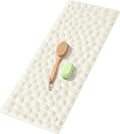 Bligli Bathtub Mat Non Slip, 16x40 inch Extra Long Bath Tub Mat with Strong Suction Cups, Soft Rubber Bathroom Floor Mat, Machine Washable, 100% BPA Free (Beige)