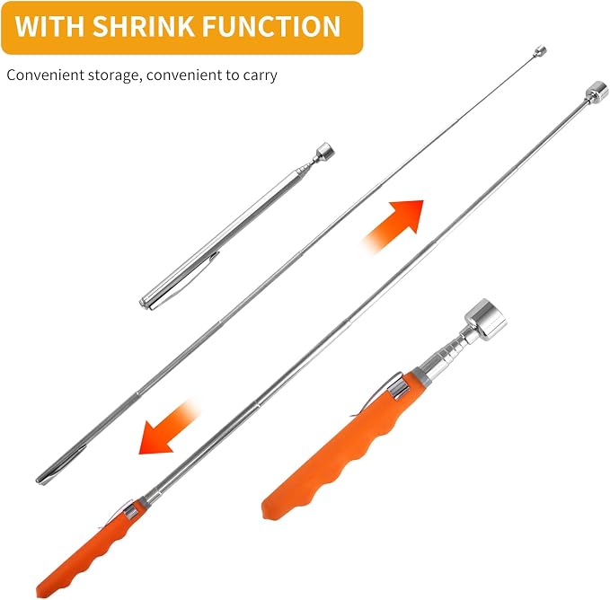 Telescoping Magnetic Pick Up Tool Set of 2,Telescopic Magnet Stick-Useful for Hard-to-Reach,Narrow Space,Mechanic,Automotive, Home - Cool Gadget Christmas Gifts Stocking Stuffers for Men Women Husband