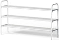 Kitsure Extra-Long Shoe Rack for Closet, Shoe Organizer for Front Door Entrance, Stackable Shoe Shelf, Detachable Closet Organizers and Storage, 39.0" Wide - 3 Tier, White