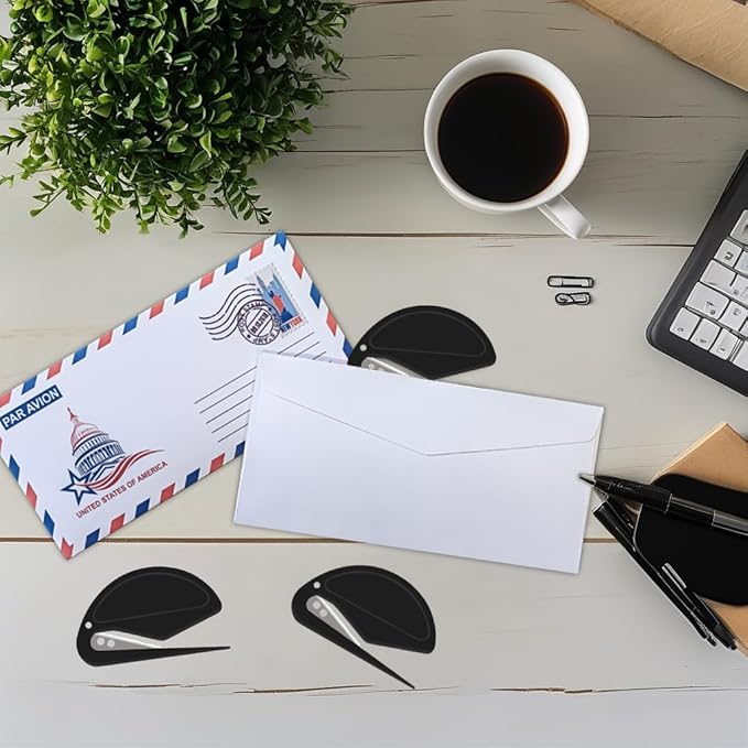 3 Pack Letter Opener Envelope Slitter – Envelope Opener with Safety Concealed Sharp Blade Neatly Opened Without Damage.Mail Opener for Women Men,Office Worker,Graduate Students,Home,Office,Postal