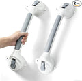 Suction Cup Grab Bars, 16.5 Inch Anti Slip Bathroom Grab Bar, No Drill Handicap Grab Bars, Removable Safety Support Handrail, Assist Bath Shower Handle for Elderly Injury Senior (1.37" Dia, 2 Pack)