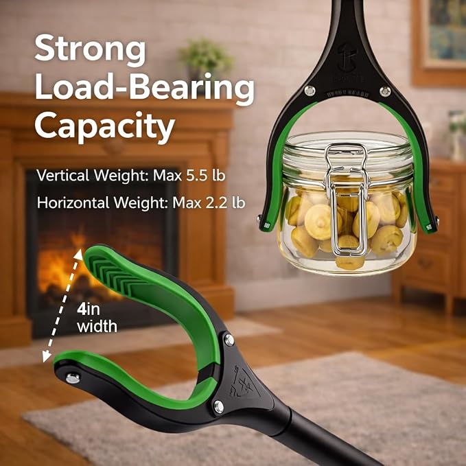 Extra Long Grabber Reacher Tool, 48" Aluminum Foldable Reacher Grabber, Dual Magnetic Tip, 2 in 1 Pickup Grabber w/Shoe Horn, Strong Upper Picker for Elderly, Surgery Recovery, Medical, Trash