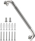 Shower Grab Bar 16 Inch, iHansee Brushed Nickel Bathroom Grab Bar w/Anti-Slip Knurled Grip, Stainless Steel Bath Safety Bars Support Handrail for Senior Elderly, Toilet Bathtub Balance Handle for Wall