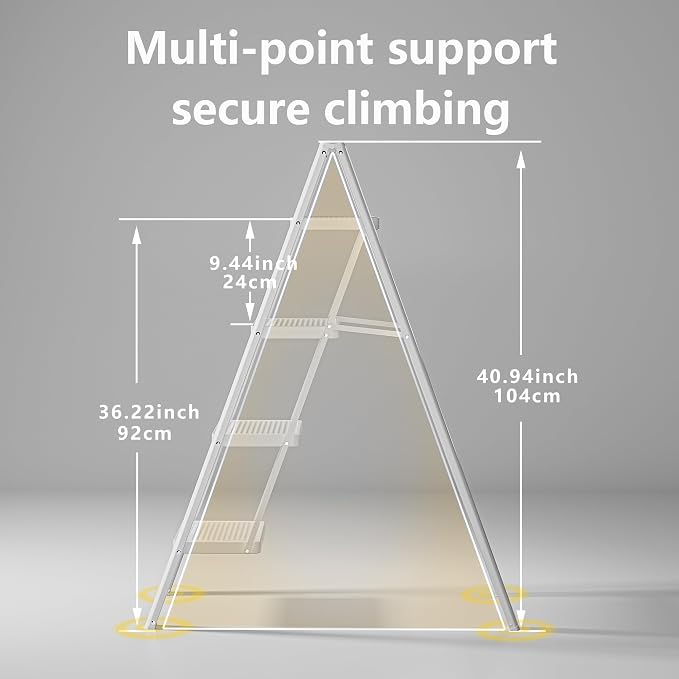 White Step Ladder White 4 Step Folding, Sturdy 330 Lbs Small Step Stool for Adults, Closet Step Stool Ladder with Anti-Slip Wide Pedals, Portable Folding Ladder for Home Kitchen Office