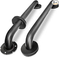 18 Inch Handicap Grab Bars, 2 Pack Stainless Steel Grab Bar for Bathtubs and Showers, Wall Mount Safety Shower Grab Bars for Seniors Injury Elderly, Matte Black