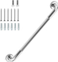 24 Inch Shower Grab Bar 1.25" Dia, Chrome Anti Slip Bathroom Grab Bar, 304 Stainless Steel Knurled Handicap Grab Bars, Safety Support Handrail, Assist Bath Shower Handle for Elderly Injury Senior