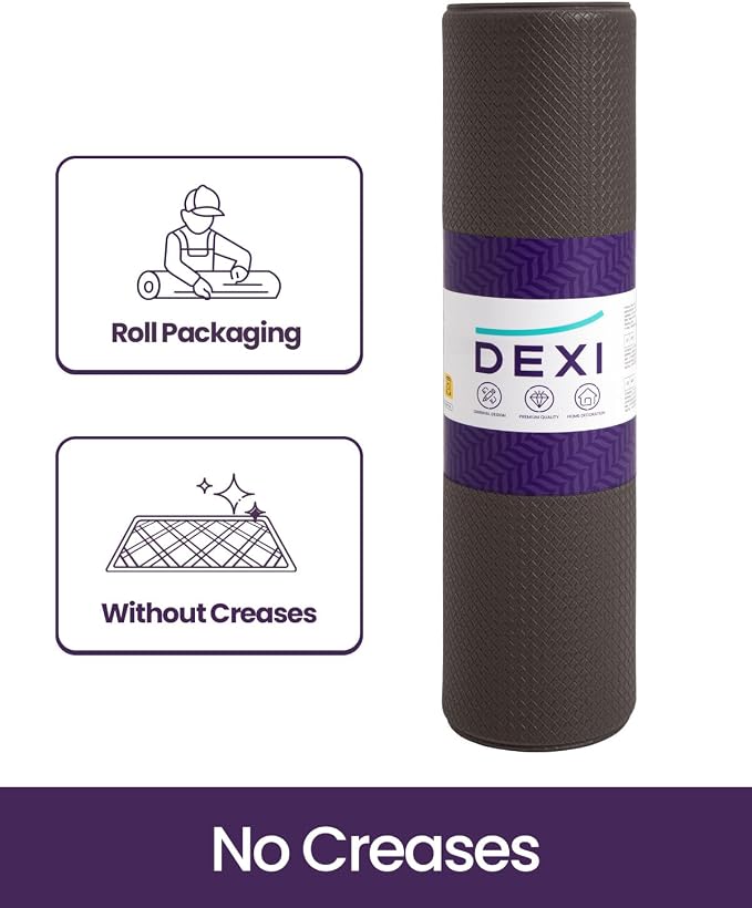 DEXI Kitchen Floor Mats Cushioned Anti Fatigue, 23x86, Large Long Standing Runner Rug Waterproof, Comfort Memory Foam Padded for Front Sink Laundry, Brown