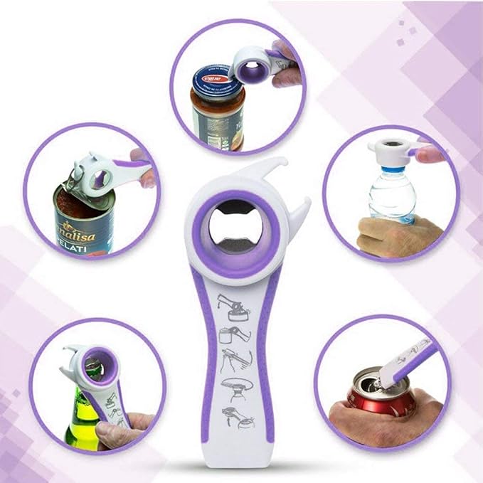 Jar Opener & Bottle Can Opener Multifunction Bottle Lid Grippers for Weak Hand, Elderly, Seniors, Arthritis Sufferers,Child,Women (Blue)