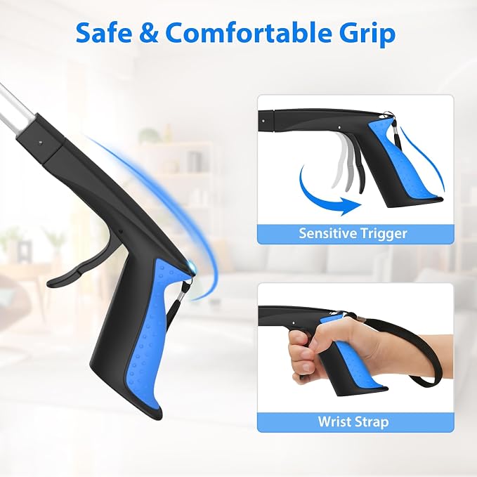 Premium Trash Picker Upper Grabber - Heavy Duty Trash Grabber for Seniors, 36" Grabber Tool, Ergonomic Pick Up Stick Grabber for Easy Use, Foldable Claw Grabber Pickup Tool