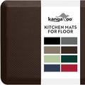 KANGAROO Anti Fatigue Mats for Kitchen Floor, 58x20, Reduce Foot, Knee, Back Pressure, 3/4 Inch Thick Cushioned Ergonomic Mat, Waterproof Comfort Rug for Under Sink, Standing Desk, Store Floors, Brown