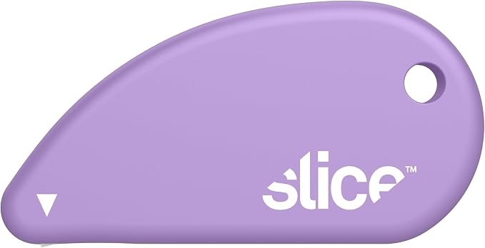 Slice Micro Safety Cutter | Safe Ceramic Box Cutter Lasting 11x Longer than Metal | Keychain Box Opener | Combo Pack | Sky + Lavender