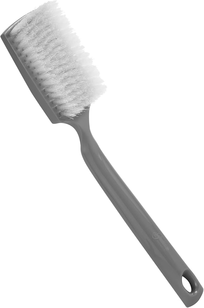 Fuller Brush Bath Brush with Long Handle - 13 Inch Back Scrubber for Shower - Gentle Exfoliating Body Brush for Wet or Dry Brushing - Ergonomic Non-Slip Grip with Hanging Hole – Dove Gray