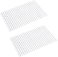 Bath Mat Bathroom Rugs Floor Wood Shower Bathtub Waterproof Non Slip Grey Accessories 16x24 Inch Easy to Clean, 4 pcs