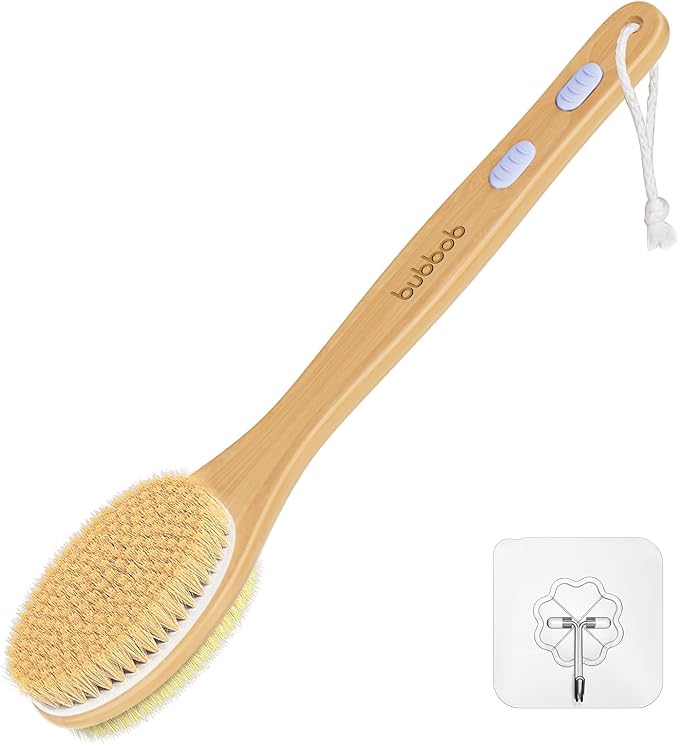 Back Scrubber for Shower,Bath Brush with Long Handle,Men and Women (Blue) | Bath Brush Body Exfoliator for Wet or Dry Brushing