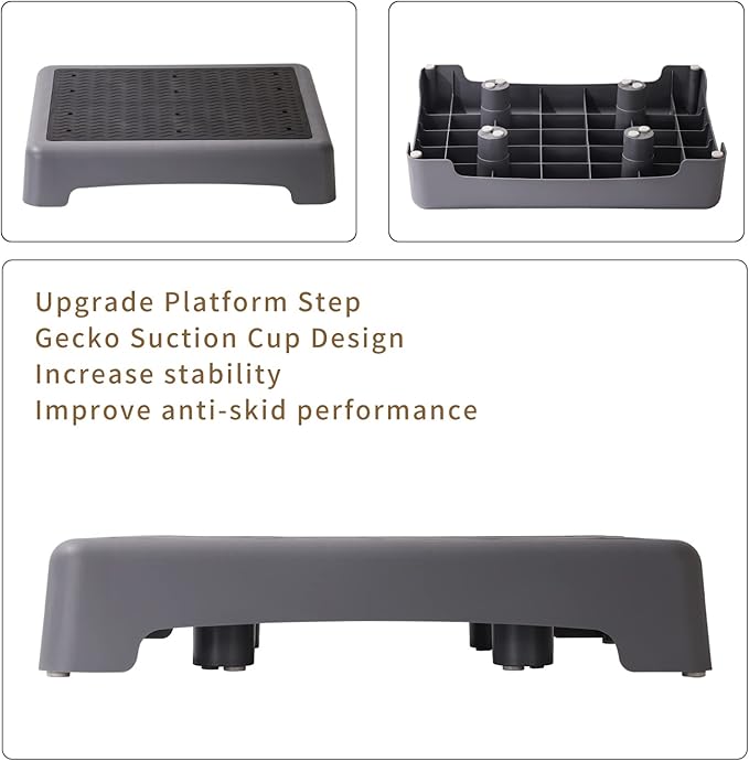 Fotree One Step Stool, Non-Slip Mobility Step Platform for Senior ＆ Adults, Safety Step Platform for Stair, Car, Bed, Chair, Shower, Bathtub, Outdoor, 3.5 Inch High Rise Stairs 440 Lbs Capacity