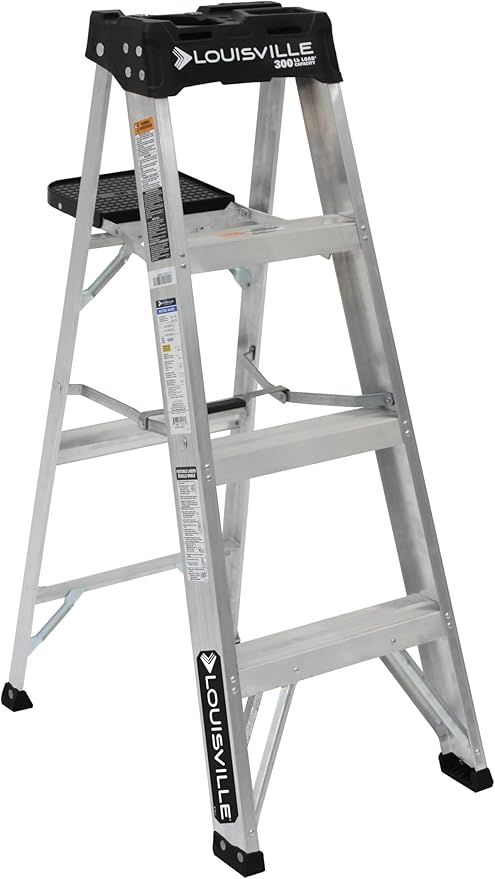 Louisville Ladder 4-Foot Aluminum Step Ladder, 300-Pound Load Capacity, Type IA, AS3004