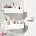Nieifi Adhesive Wall Shelf, Shower Shelves, Shower Organizer for Bathroom Organization (White, 3 pieces)