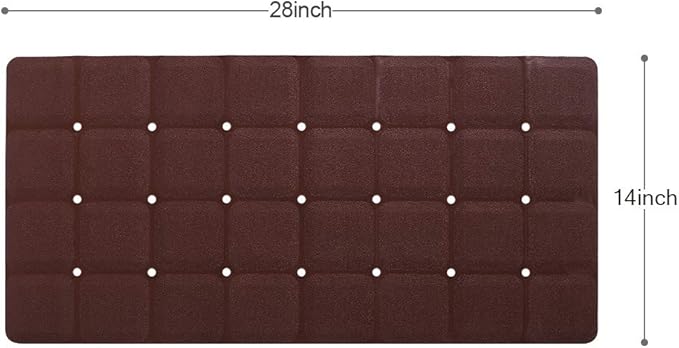 Webos Foldable Non Slip Silicon Bath Mat Bathtub mat no Suction Cups for Textured Tub and Reglazed Tub (Chocolate, 28-inch x 14-inch)