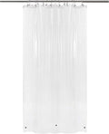 BAROSSA Design 48 inch Wide Stall Shower Curtain Liner with 3 Magnets - PEVA, Waterproof, PVC Free, Metal Grommets, Clear, 48x72