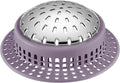 Aluvor Bathtub Drain Hair Catcher Shower Drain Cover Sink Drain Protector for Pop-Up & Regular Drains, Purple