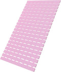 MBOSS Bath Tub Shower Mat Non Slip Bathtub Mats for Bathroom Shower Floor Mat Bath Mats for Shower Tub Anti Slip Shower Mat with Drain Hole and Large Suction Cups (Pink, 27.5 X 15.7 Inch)