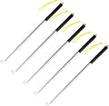 5 Pack Telescoping Pole with Hook Magnetic Pickup Grabber Tool, Telescopic Push Pull Rod Wire Grabber Tool