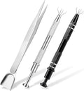 3Pcs Grabber Tool Holder Set Jeweler's Pick Up Sprinkle Pen Piercing Ball with Prongs Diamond Claw Jewelry Tweezers 4 Claw Precision Stainless Steel For Tiny Objects IC Chip Electronic Components