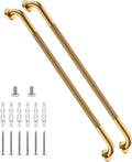 40 Inch Anti Slip Shower Grab Bar, Munzong Long Bathroom Grab Bar for Showers, Gold Knurled Handicap Balance Bar,Safety Hand Rail Support Elderly Senior Assist Bath Handle