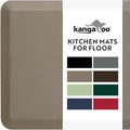 KANGAROO Anti Fatigue Mats for Kitchen Floor, 70x24, Reduce Foot, Knee, Back Pressure, 3/4 Inch Thick Cushioned Ergonomic Mat, Waterproof Comfort Rug for Under Sink, Standing Desk, Store Floors, Beige