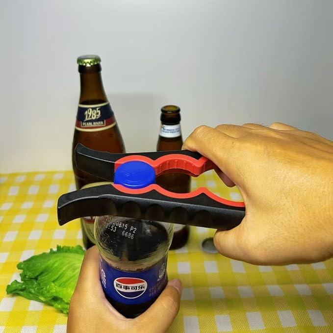 7-in-1 Multi-Function Bottle Opener, Kitchen Can Opener with Corkscrew, Jar Opener Bottle Opener and Can Opener for Weak hands, Seniors with Arthritis and Anyone with Low Strength