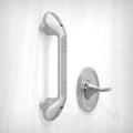 17-inch Suction Shower Grab Bar with Indicators, Tool-Free Installation, Steady Handle for Balance Assist for Bathtub,Bathroom,Toilet, Dual Tone Silver/Grey
