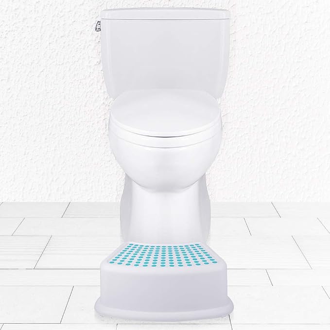 Step Stool for Kids (2 Pack), Toddlers Stool for Potty Training, Bathroom, Kitchen, Bedroom, Toy Room and Living Room. Toilet Stools with Soft Anti-Slip Grips for Safety, Stackable (Blue)