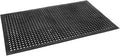 ROVSUN Rubber Floor Mat with Holes, Anti-Fatigue/Non-Slip Drainage Mat, for Industrial Kitchen Restaurant Bar Bathroom Utility Garage Pool Entry Door Mat, Indoor (36'' x 60'' Black 1Pcs)