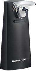 Hamilton Beach Extra-Tall Electric Automatic Can Opener with Easy-Clean Detachable Cutting Lever, Cord Storage, Knife Sharpener, Black (76702)