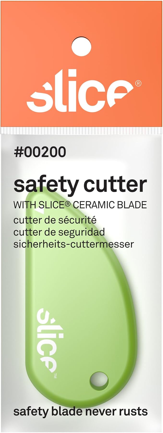 Slice 00200 Safety Cutter, Microscopic Ceramic Blade, Cuts Paper & Coupons, Won