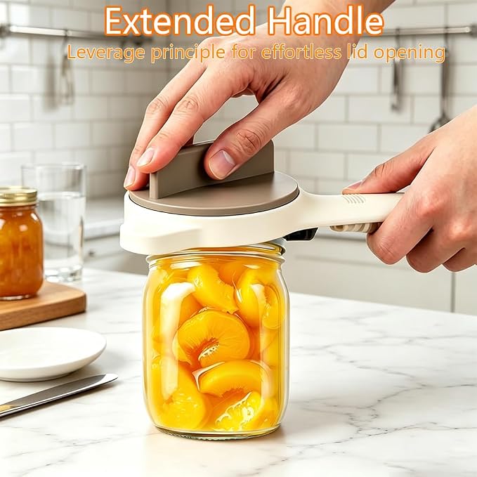 4-In-1 Jar Opener Adjustable Jars Opener for Seniors Women Week Hand Cap Crack Bottle Lid Openers Grippers Kitchen Must Haves Tools Gadgets Unique Gifts for Elderly Mom Dad Old People Pampered Chef