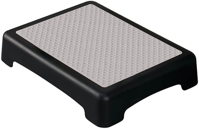 Non-Slip Indoor/Outdoor 4 Inch Height Mobility Platform Step, Grooved Surface for Added Traction, Drainage Holes – Supports Up to 400 Pounds, Measures 19 1/4" L x 15 1/2" W x 4" H