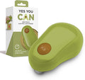 Kitchen Mama One Touch Electric Can Opener: Opens Cans with One Button Press, Auto-Stop, Ergonomic Design, Smooth Edge, Cordless, Food-Safe, Automatic, Hands Free, Battery Operated (Avocado)